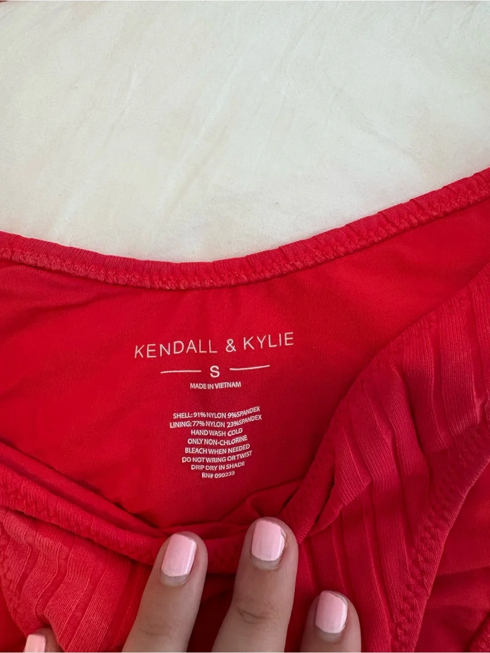 PacSun Kendall & Kylie Collection Red Ribbed Underwire Bikini Set